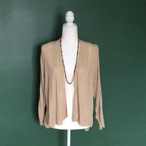Beige waterfall cardigan
